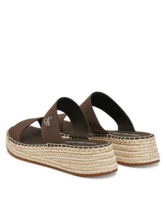 Calvin Klein Jeans Espadryle Sporty Rope Mg Lth Webbing YW0YW01704 Brązowy
