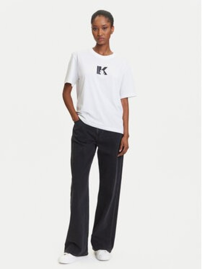 Karl Lagerfeld Jeans T-Shirt A3W17094 Biały Regular Fit