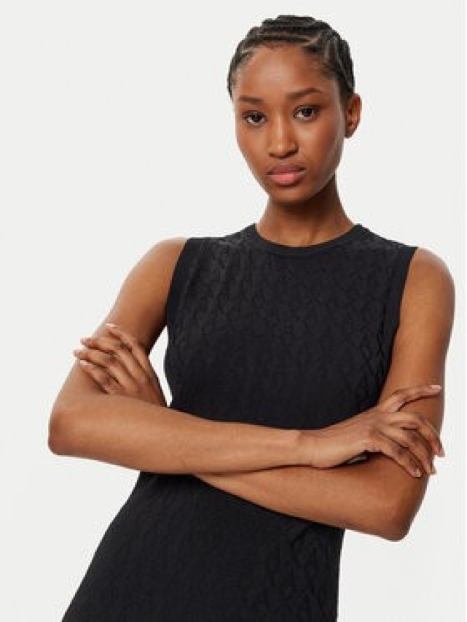 Armani Exchange Sukienka dzianinowa 8NYA9A YMH6Z 1200 Czarny Slim Fit