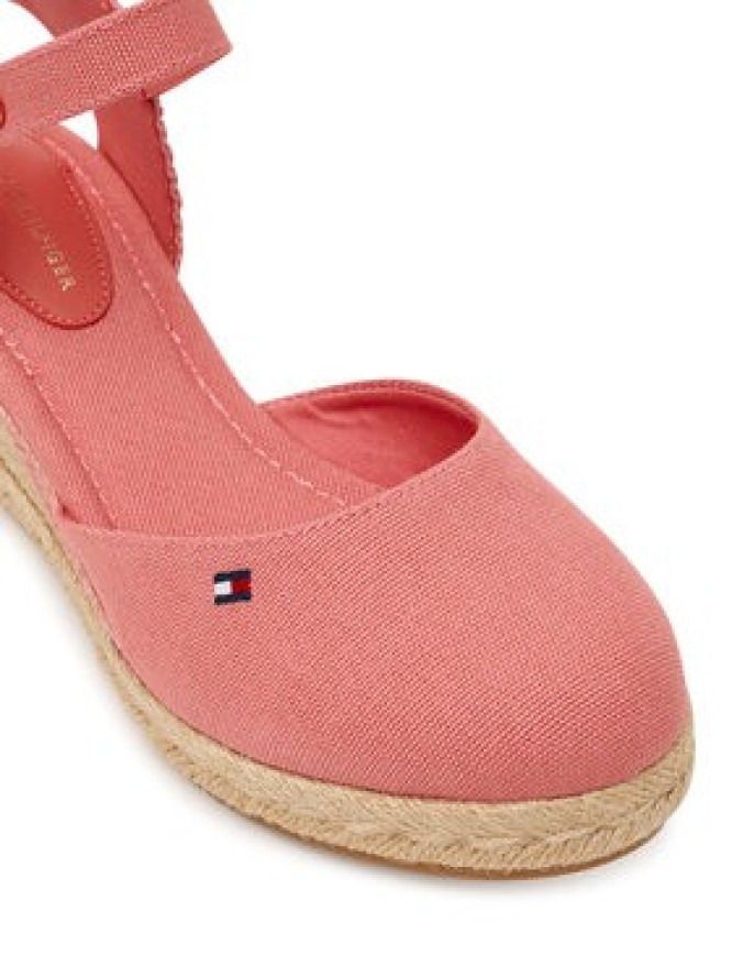 Tommy Hilfiger Espadryle Mid Wedge Espad Closed Toe FW0FW09233 Koralowy