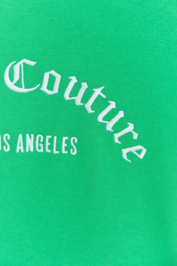 JUICY COUTURE Zielona bluza damska saoirse recycled z haftowanym logo, Rozmiar S