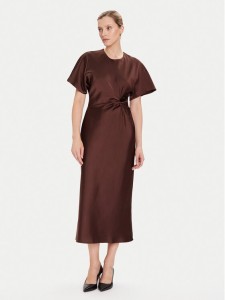 Rinascimento Sukienka koktajlowa CFC0125718003 Brązowy Regular Fit