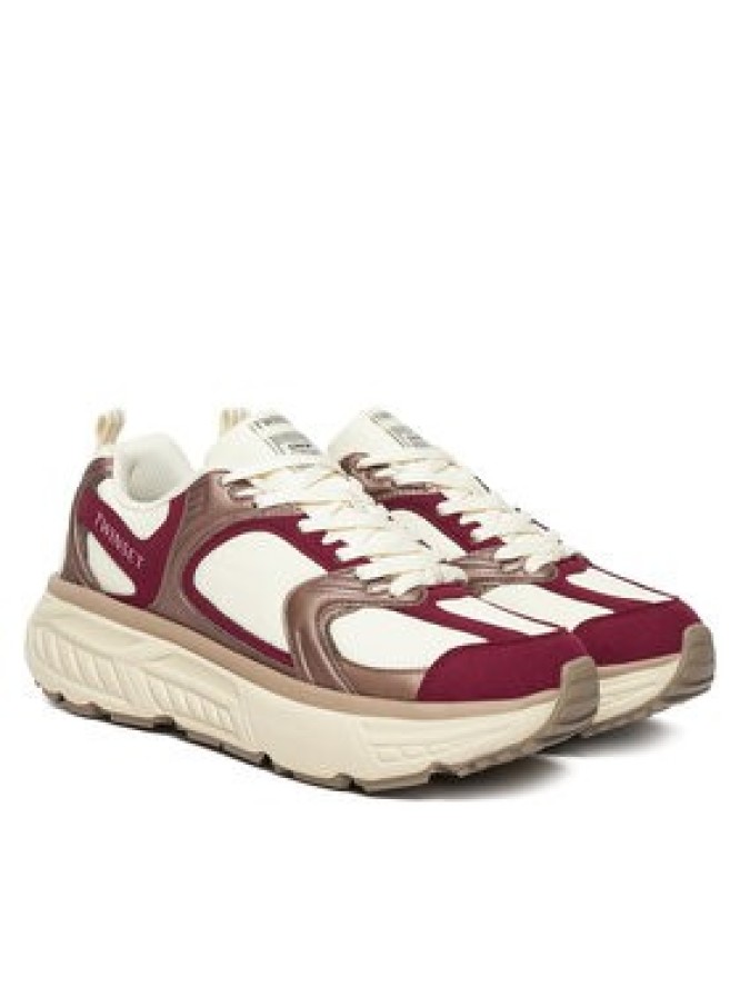 TWINSET Sneakersy 252TCP01C Bordowy