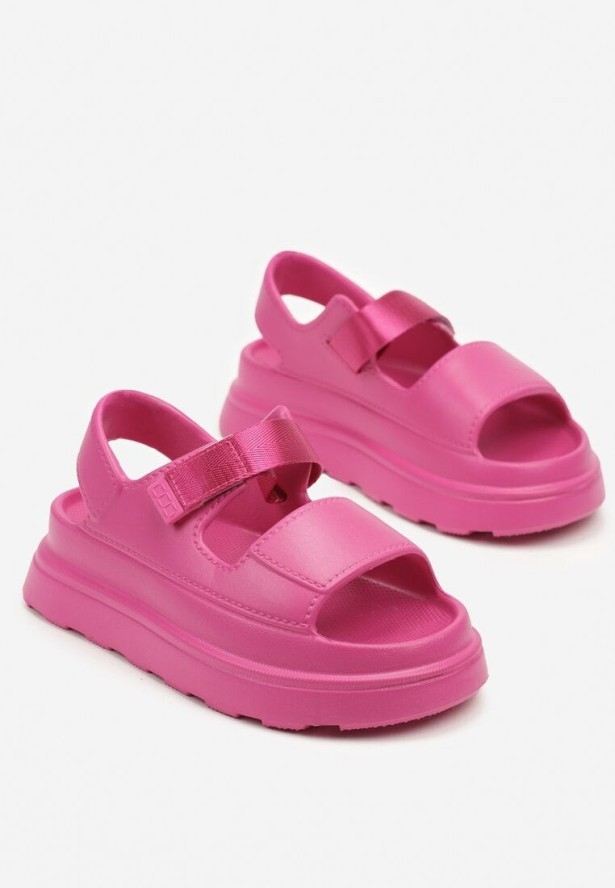 Fuksjowe Sandały Sportowe na Grubej Podeszwie Lisaniel