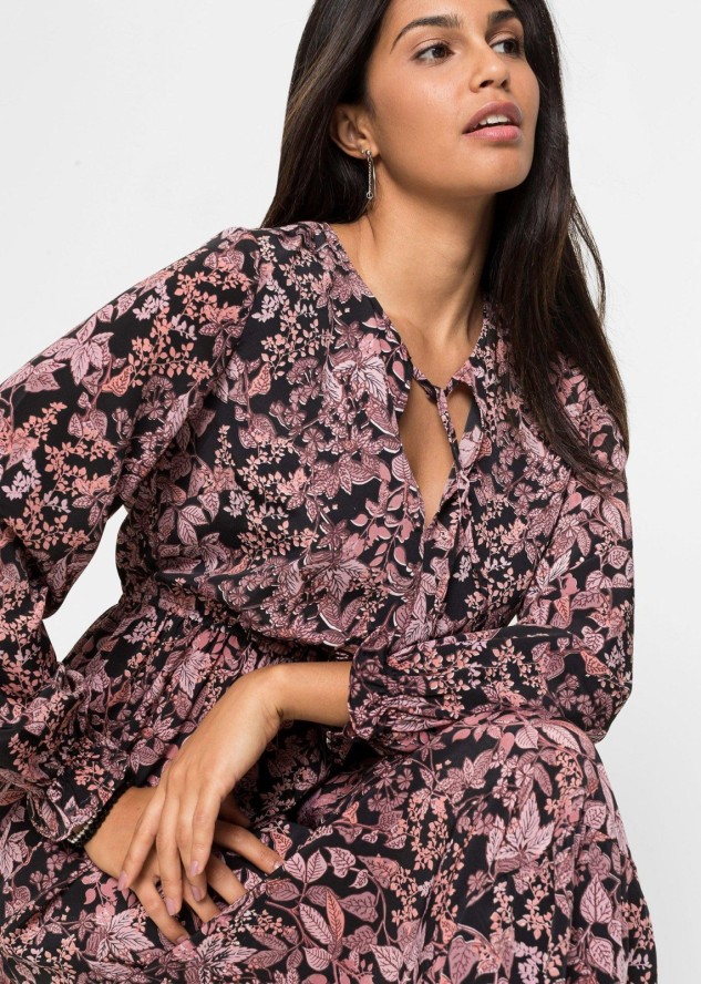 Długa sukienka z czystej wiskozy