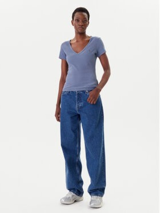 Tommy Jeans T-Shirt Essential DW0DW17385 Niebieski Slim Fit