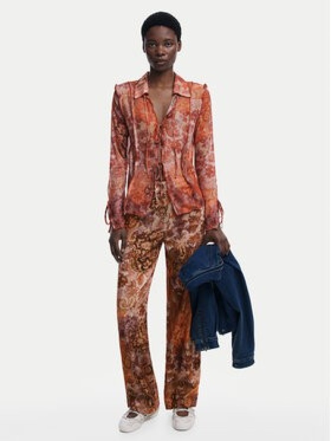 Desigual Spodnie materiałowe Romantica 25WWPW02 Pomarańczowy Regular Fit