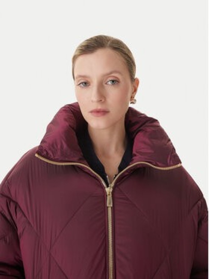 Lola Casademunt by Maite Kurtka zimowa MF2501007 Bordowy Oversize