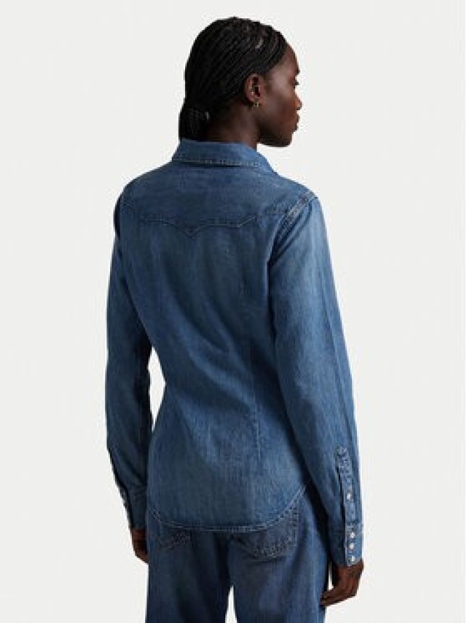Polo Ralph Lauren Koszula jeansowa 211969402001 Granatowy Slim Fit