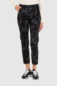 AERONAUTICA MILITARE Spodnie chinosy damskie w czarne moro, Rozmiar 40 IT - 36 EU