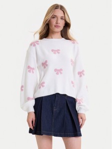 ONLY Sweter Bora 15360712 Biały Regular Fit