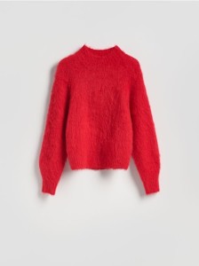 Sweter z alpaką - czerwony