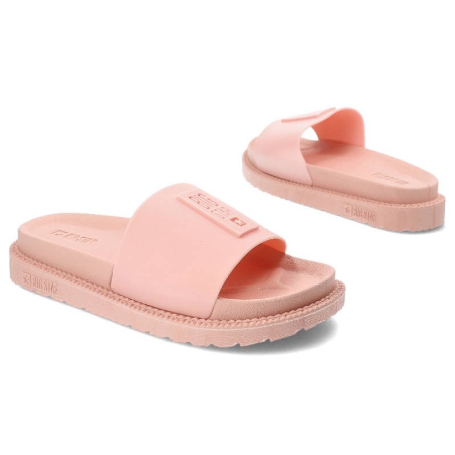 Różowe Klapki Big Star Modne Buty Na Lato