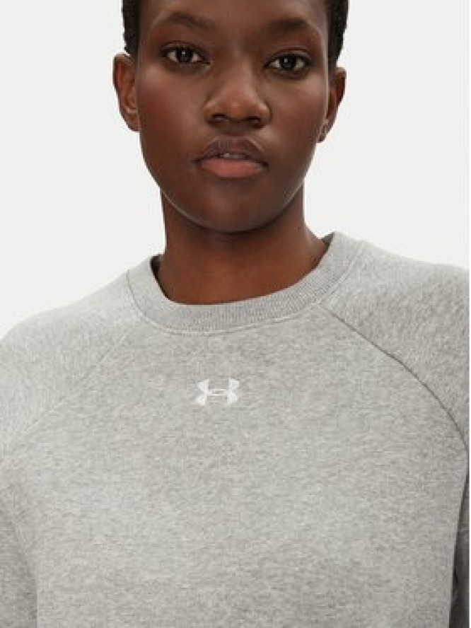 Under Armour Bluza Rival Fleece Crew 1379508 Szary Loose Fit