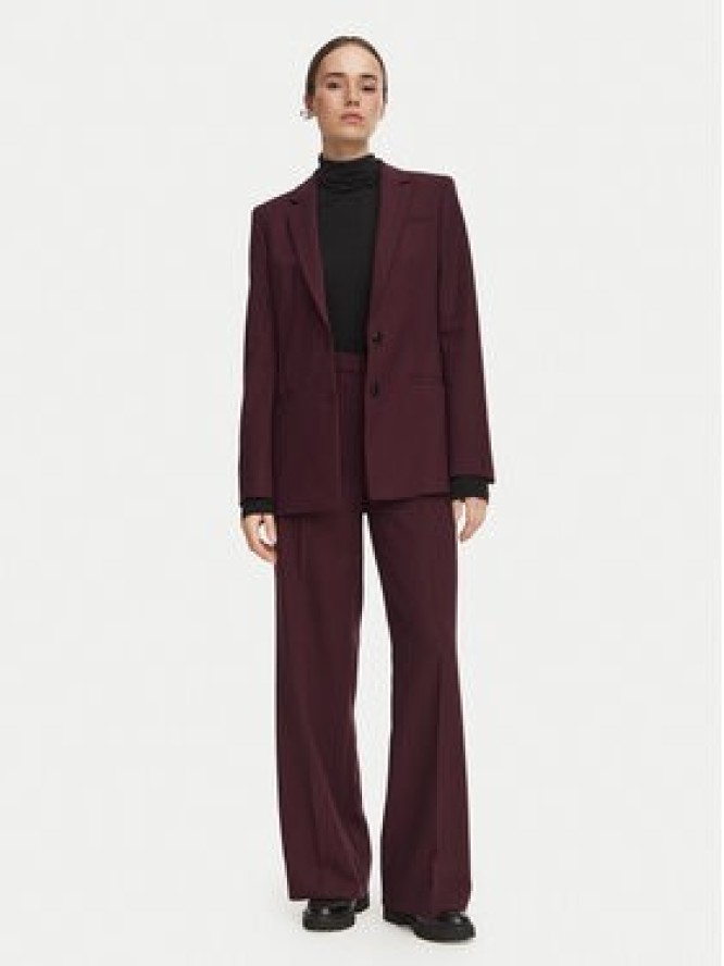 HUGO Spodnie materiałowe Hambala 50569829 Bordowy Regular Fit