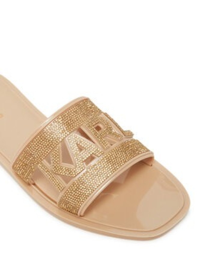 KARL LAGERFELD Klapki Jelly III KL80005S Złoty