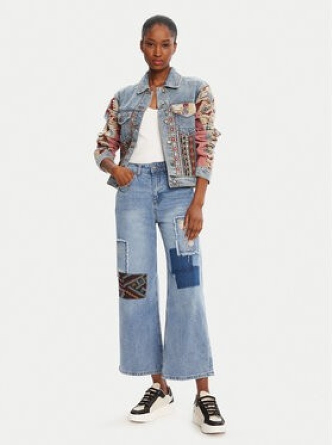 Desigual Kurtka jeansowa Boho 25WWED10 Kolorowy Regular Fit