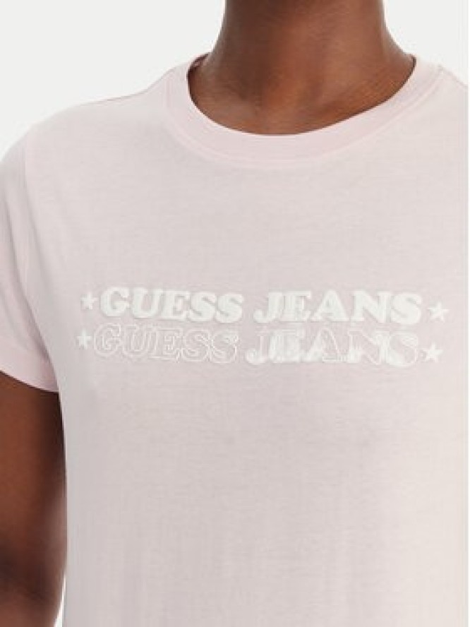 Guess Jeans T-Shirt W6GIC5 K8HM0 Różowy Regular Fit