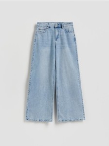 Jeansy wide leg - niebieski