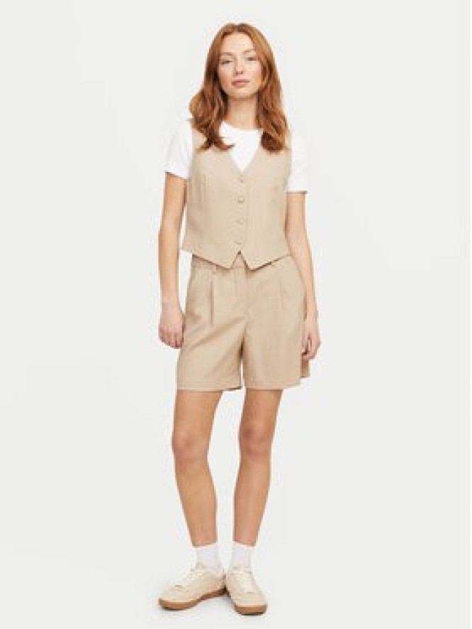 JJXX Szorty materiałowe Ellis 12268838 Beżowy Wide Leg