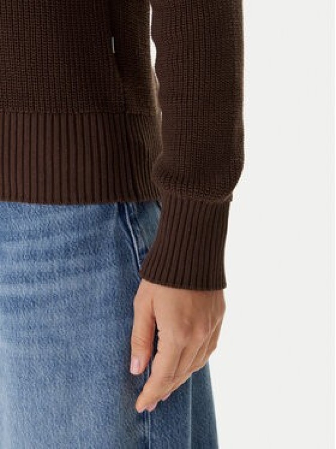 Guess Jeans Sweter W4BR08 Z3HM1 Brązowy Regular Fit