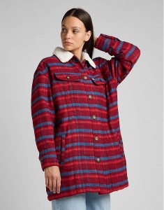 LEE WOOL COAT DAMSKA KURTKA PRZEJŚCIOWA SHERPA SCARLET L55HBJ10 112320686