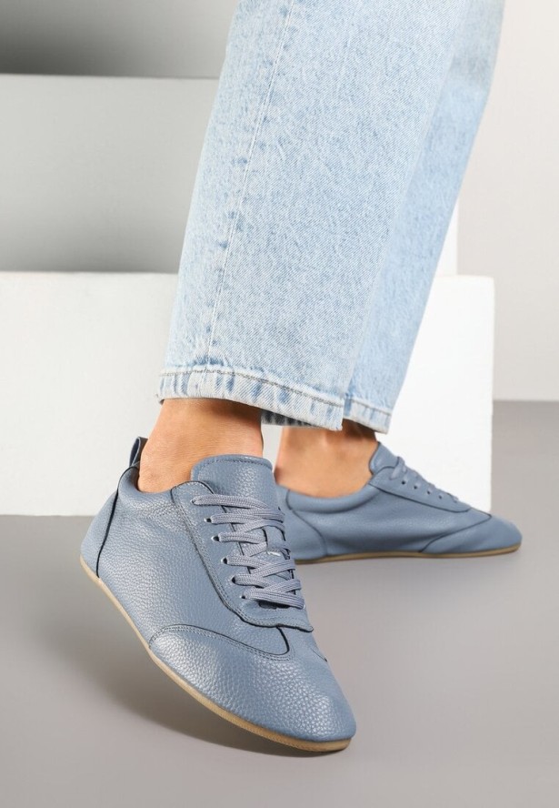 Niebieskie Klasyczne Tenisówki z Ekoskóry Verianns