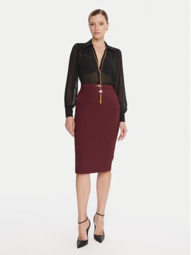 Elisabetta Franchi Bluzka CA-133-57E2-V400 Czarny Regular Fit