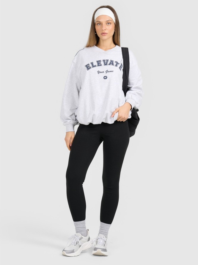 4F Bluza dresowa nierozpinana bez kaptura damska - szara S