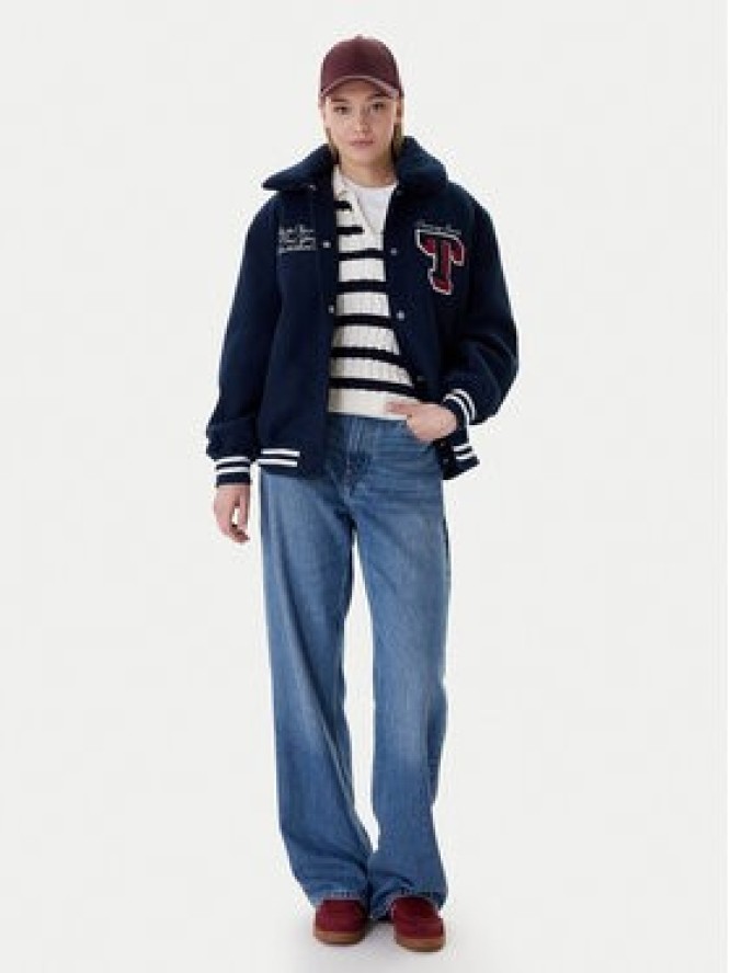 Tommy Jeans Kurtka bomber Varsity DW0DW22051 Granatowy Relaxed Fit