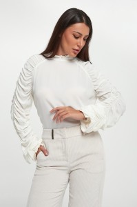 Bluzka damska z wiskozowej krepy TWINSET