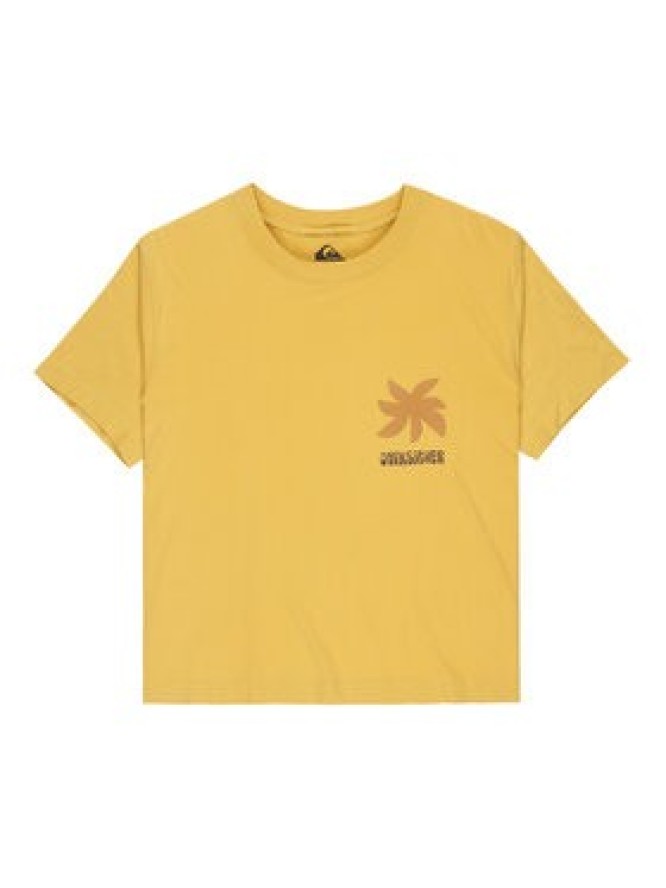 Quiksilver T-Shirt Standard EQWZT03197 Żółty Regular Fit