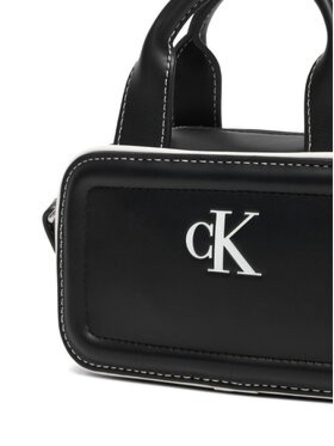 Calvin Klein Torebka Contrast Ck Mini Bauletto Bag LV04F1257G Czarny