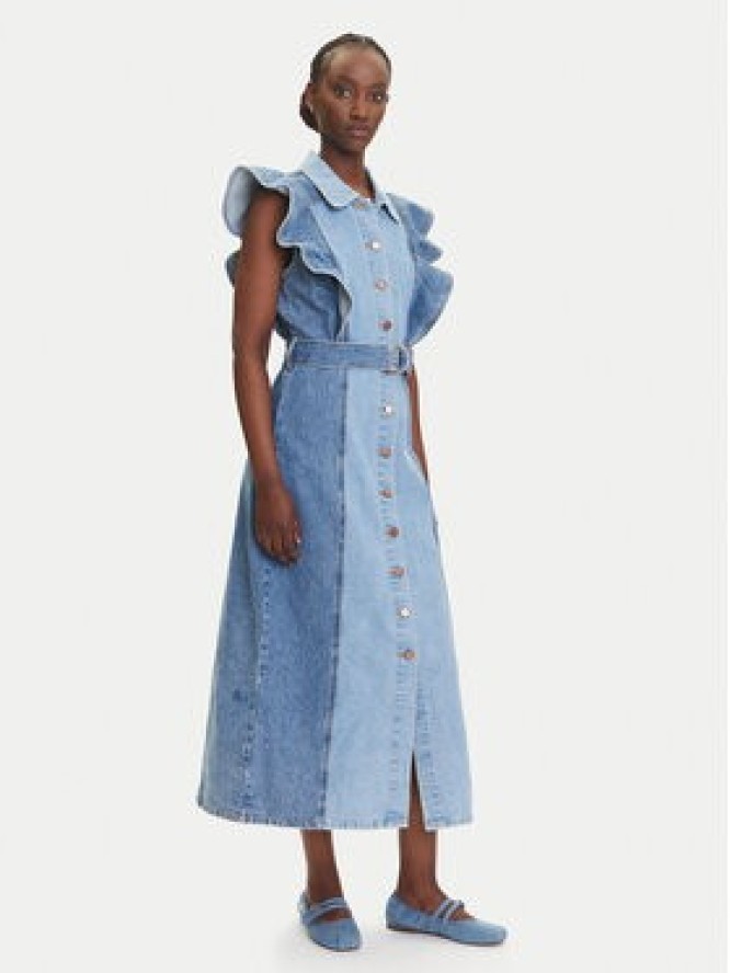 YAS Sukienka jeansowa Cawi 26037659 Niebieski Regular Fit