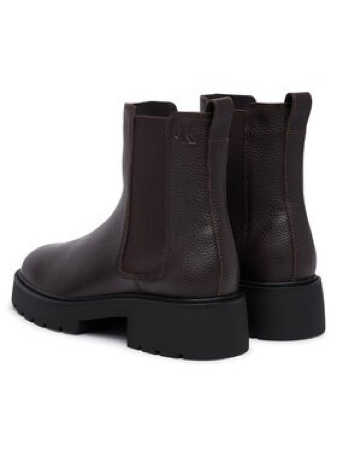 Calvin Klein Sztyblety Chunky Chelsea Boot Lth YW0YW02072 Bordowy