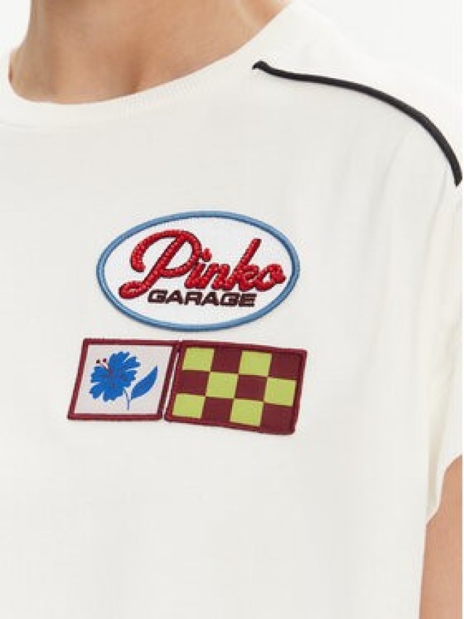 PINKO T-Shirt 105270 A2ME Biały Regular Fit