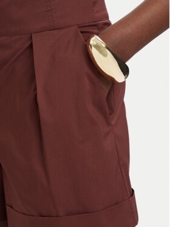 Patrizia Pepe Szorty materiałowe 2P1751/A9B9-B887 Brązowy ciemny Regular Fit