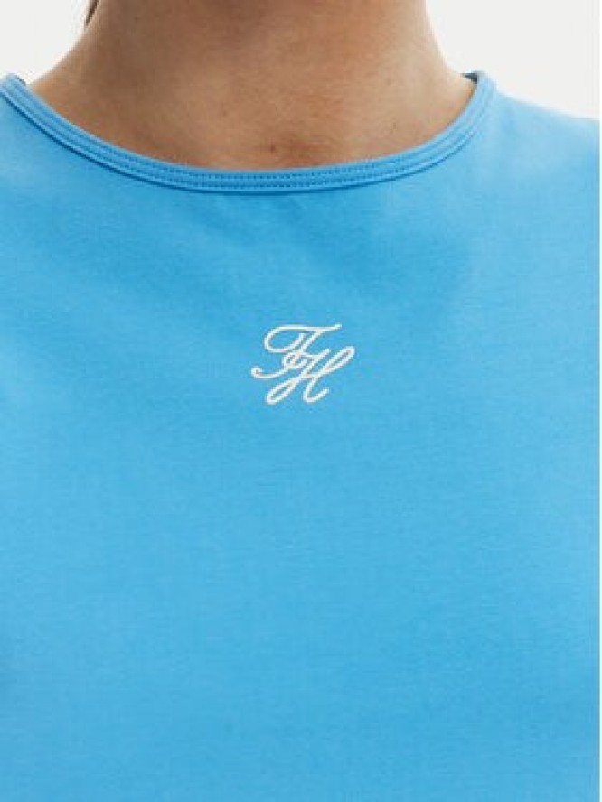 Tommy Hilfiger T-Shirt WW0WW48710 Niebieski Slim Fit