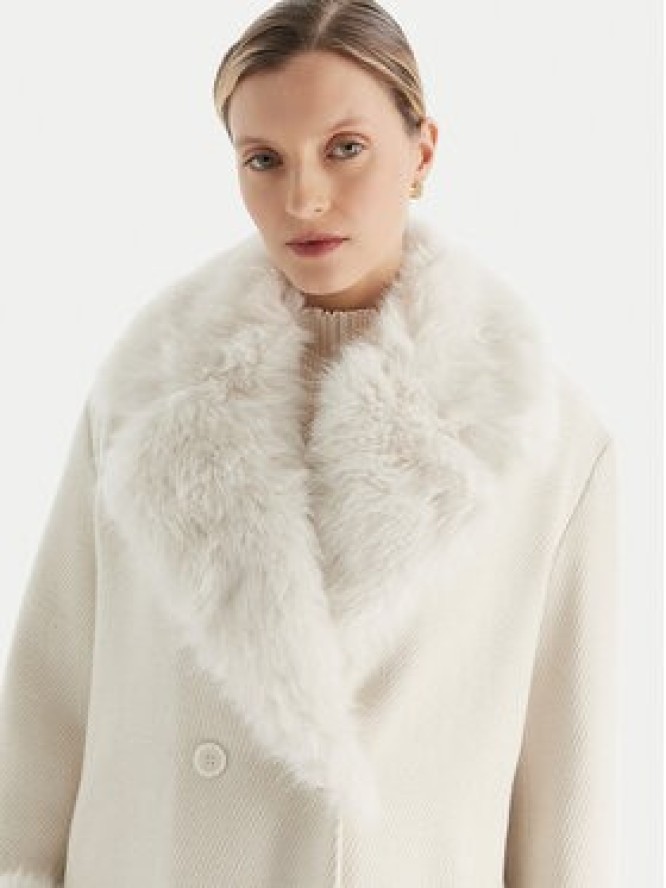 TWINSET Płaszcz zimowy 252TT2040 Écru Regular Fit