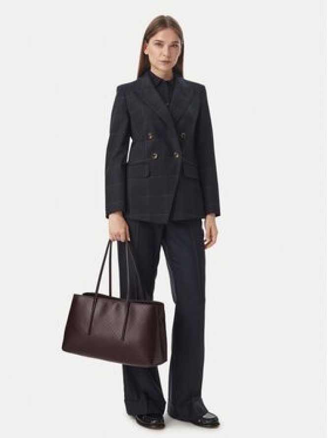 Calvin Klein Torebka Emblem Aop Medium Work Tote LV04F3786G Bordowy