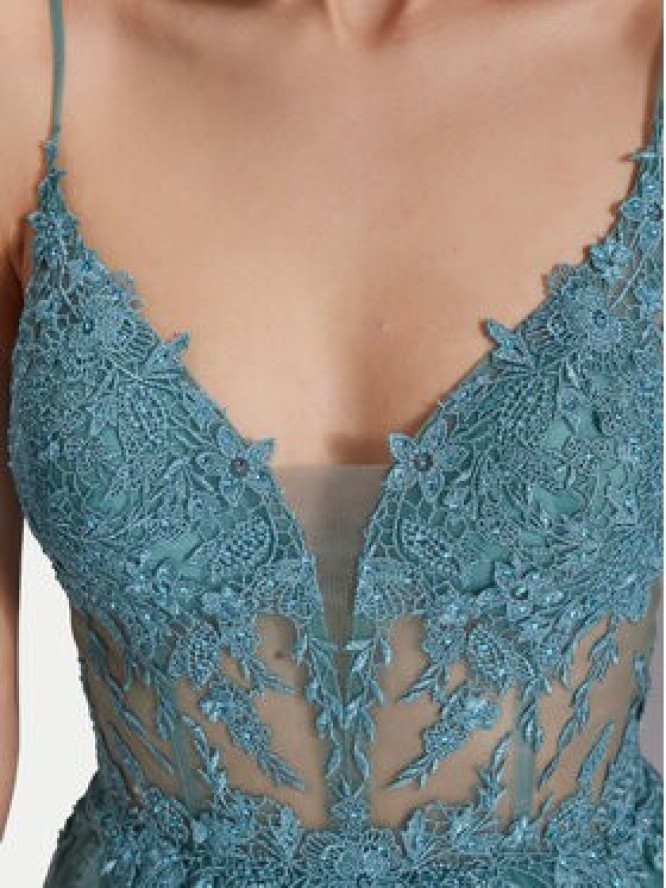 Hey Kyla Sukienka wieczorowa 5AI059HK Turkusowy Regular Fit