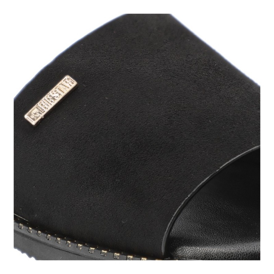 Czarne Klapki Big Star Modne Obuwie Damskie