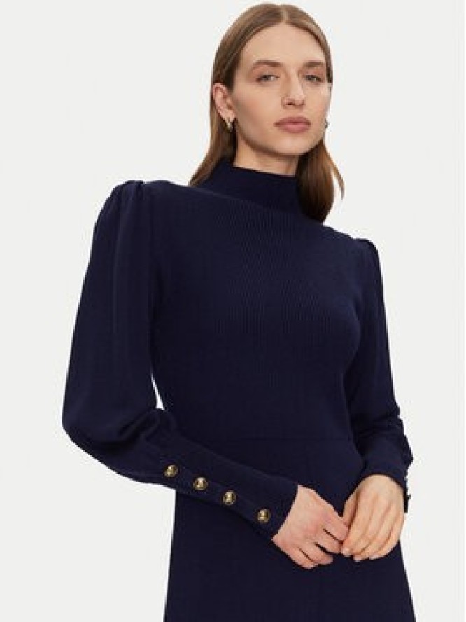 Luisa Spagnoli Sukienka dzianinowa Magalin 58414 Granatowy Regular Fit