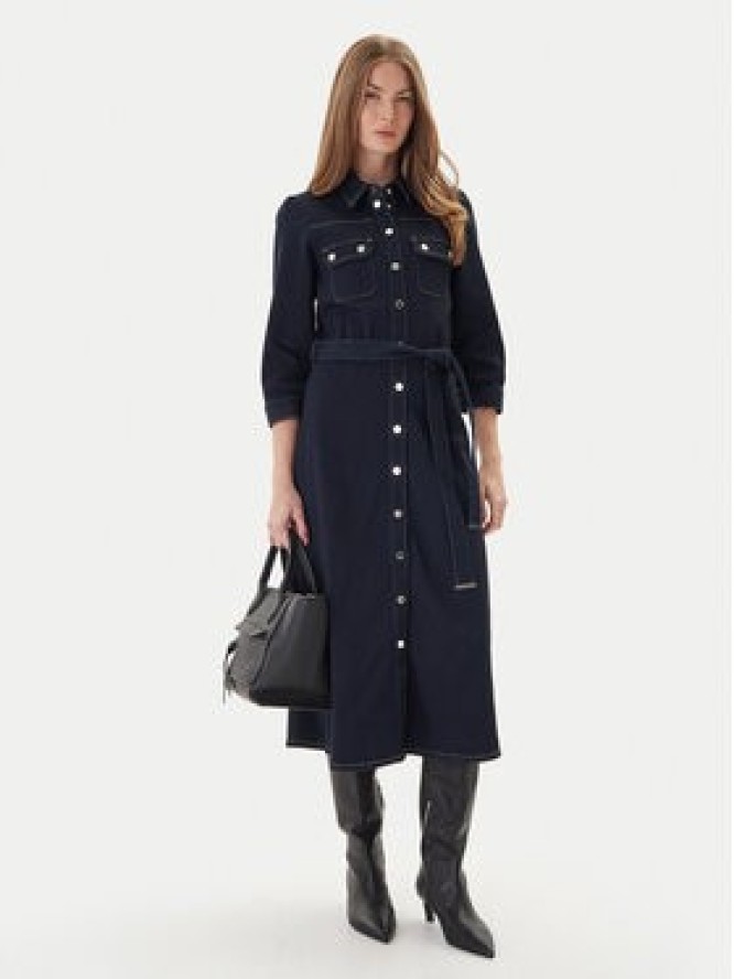 Morgan Sukienka jeansowa 252-RJEANA Granatowy Regular Fit