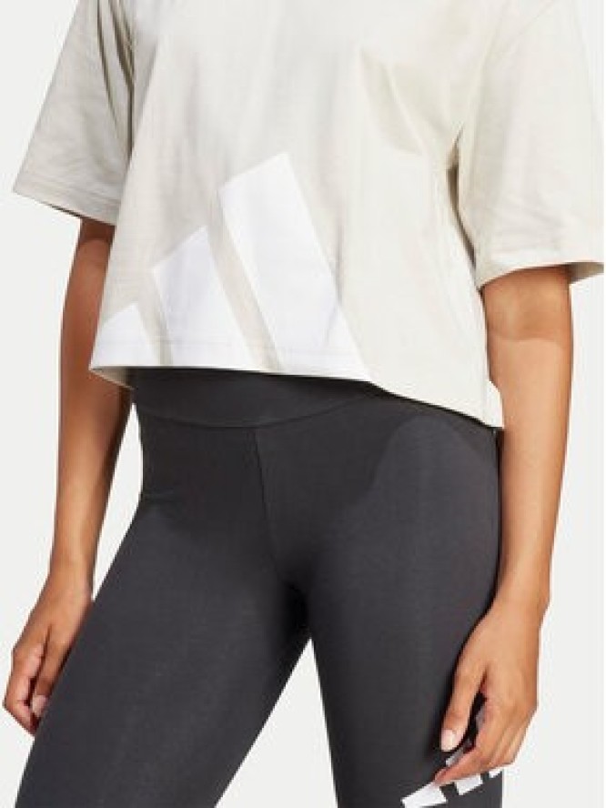 adidas T-Shirt Essentials Big Logo Boyfriend JG8729 Beżowy Loose Fit