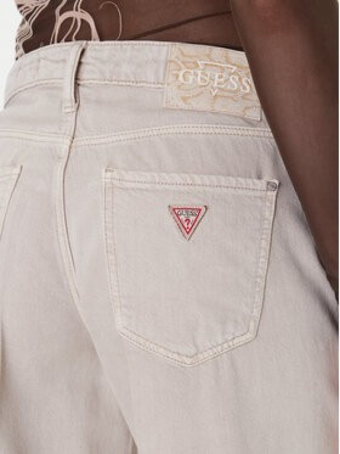 Guess Jeansy W5RA96 WFD53 Beżowy Palazzo Fit