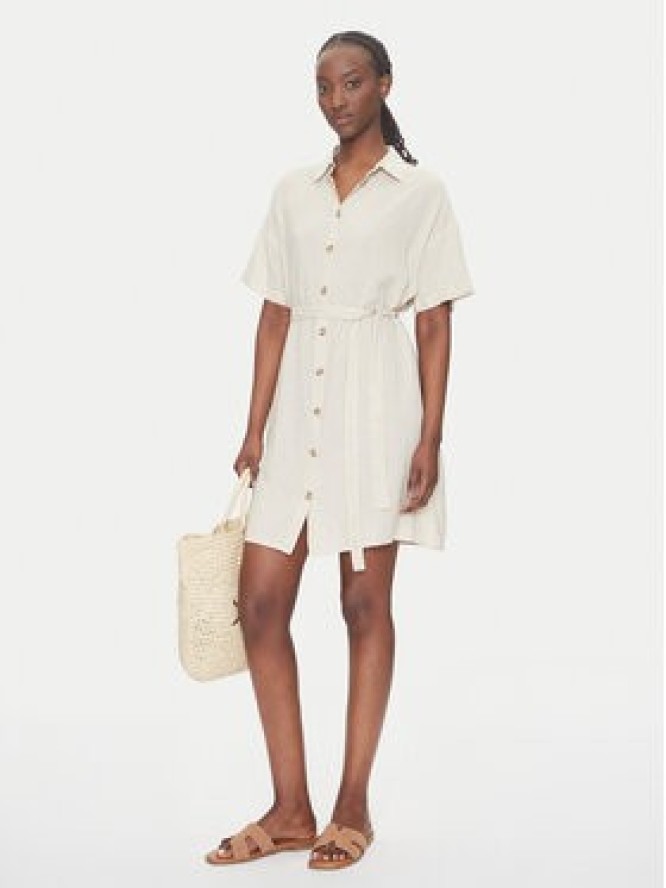 Vero Moda Sukienka koszulowa Thea 10333791 Beżowy Loose Fit