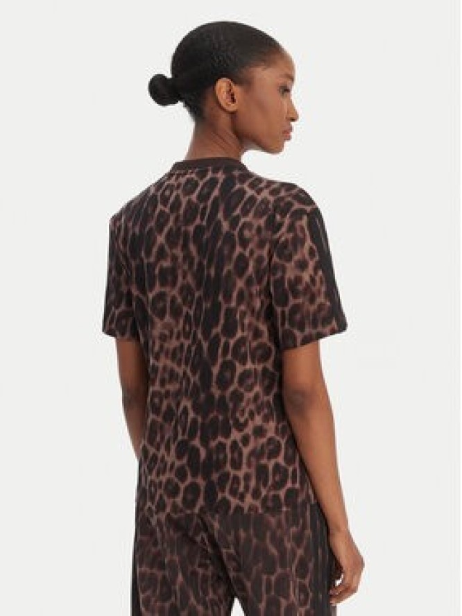 adidas T-Shirt Seasonal Essentials Leopard Print JZ0200 Brązowy Regular Fit