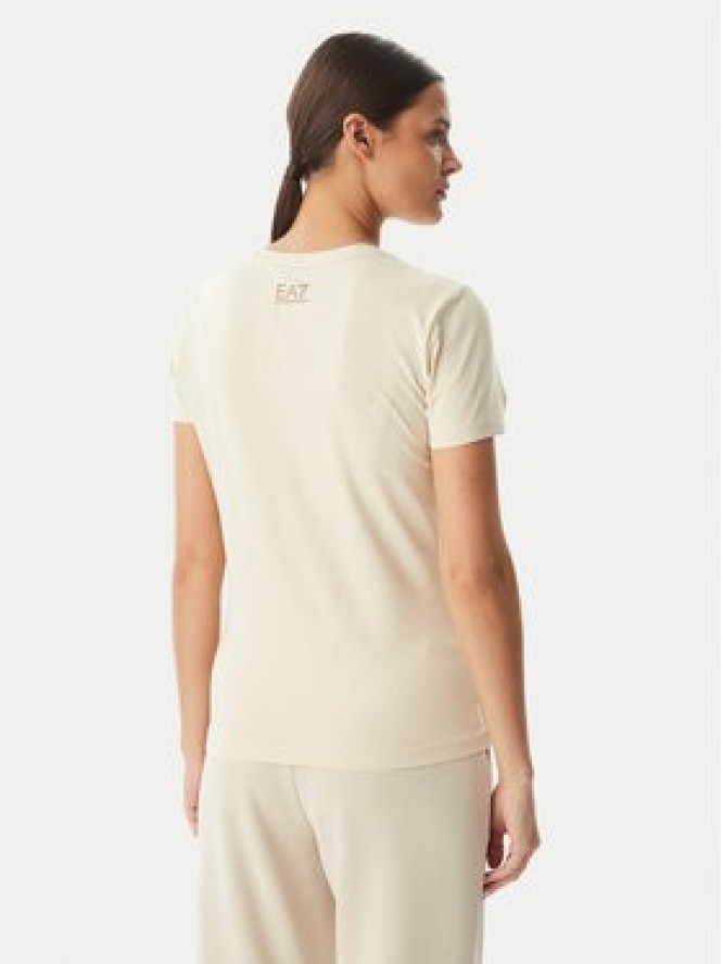 EA7 Emporio Armani T-Shirt 7W001093 AF10373 U1088 Beżowy Regular Fit