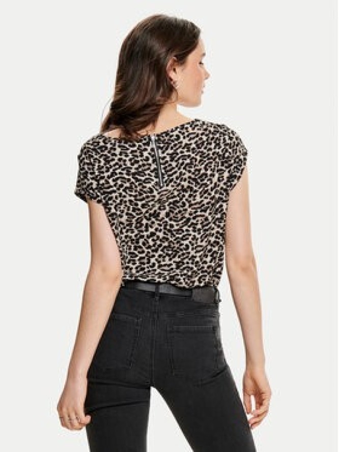 ONLY Bluzka Vic 15161116 Brązowy Regular Fit